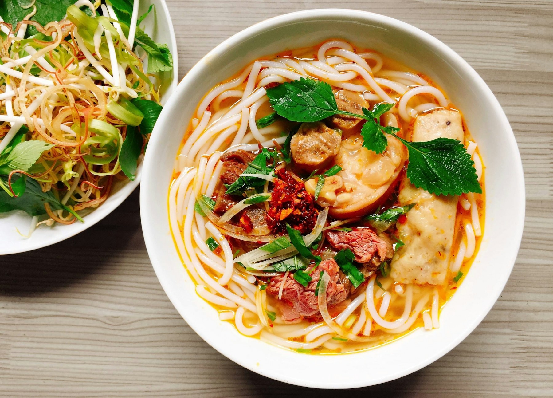 Vietnamese noodle soup bowl